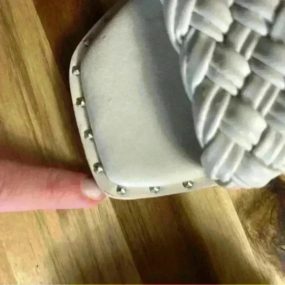 Steve Madden square toe WOMEN'S SANTINA WOVEN slip on SLIDE SANDALS size 6.5 - Picture 2 of 5